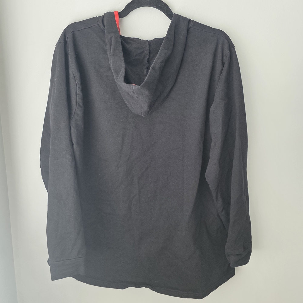 NHL Calgary Flames Black and Red Crew Neck Hoodie - Picture 7 of 12
